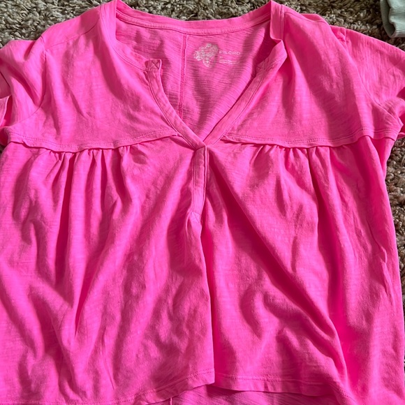 Anthropologie Tops - hot pink anthropologie tee